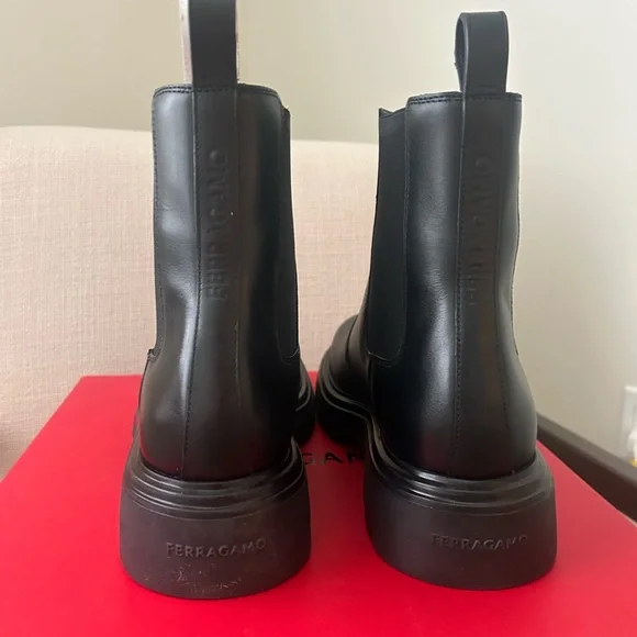 Salvatore Ferragamo Black Ankle Boots - Picture 3 of 4